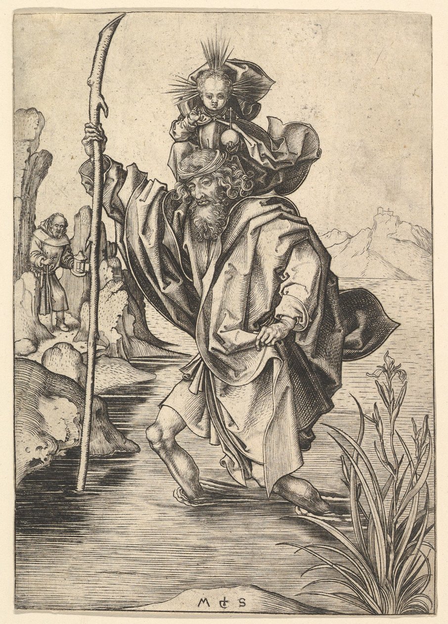 San Cristóbal, ca. 1435-1491 de Martin Schongauer