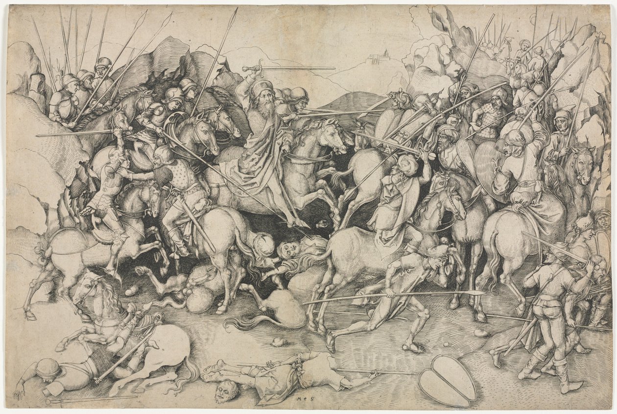San Jaime y los sarracenos, siglo XV de Martin Schongauer