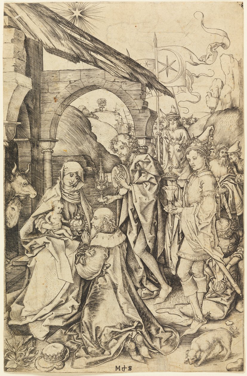 La Adoración de los Magos de Martin Schongauer