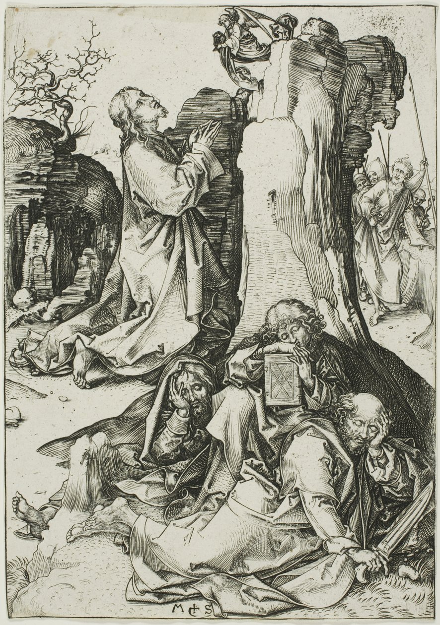 La agonía en el jardín, de La Pasión de Martin Schongauer
