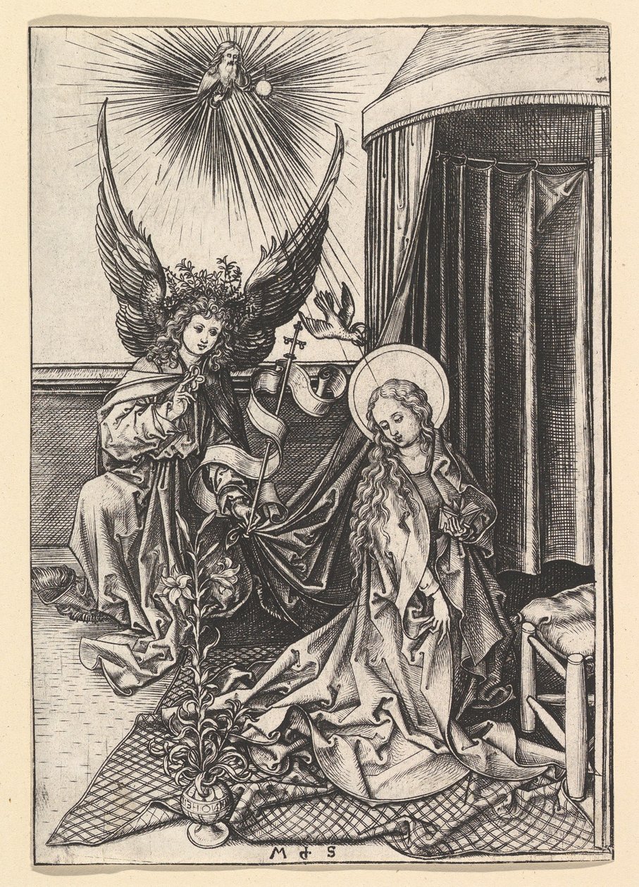La Anunciación de Martin Schongauer
