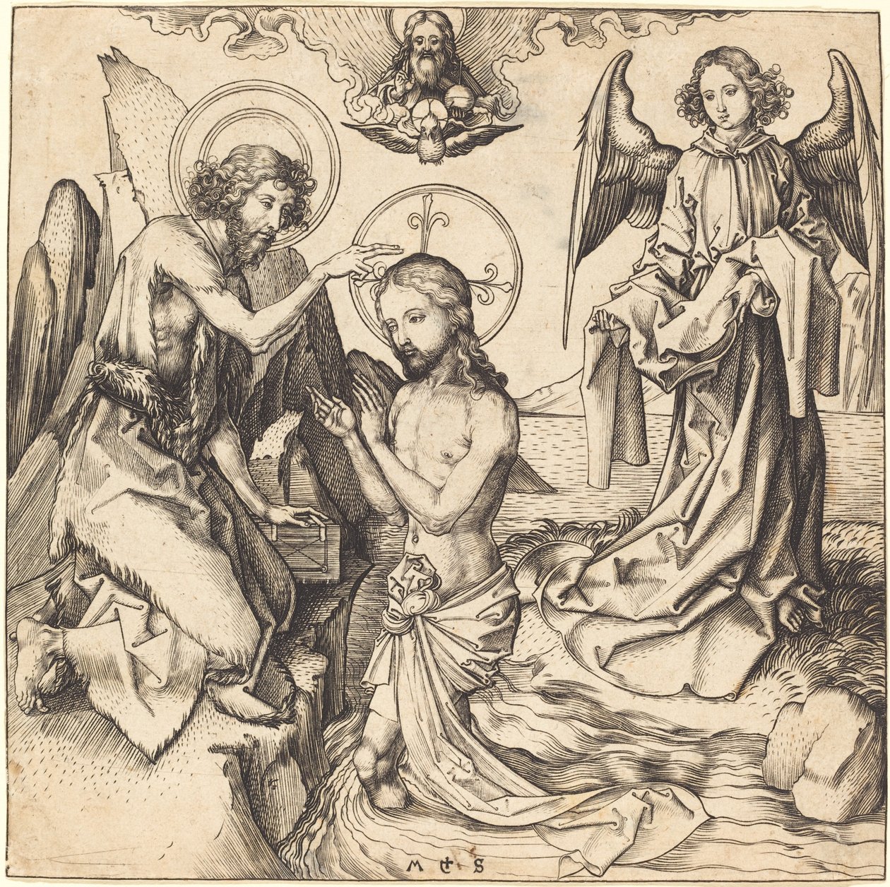 El Bautismo de Cristo de Martin Schongauer