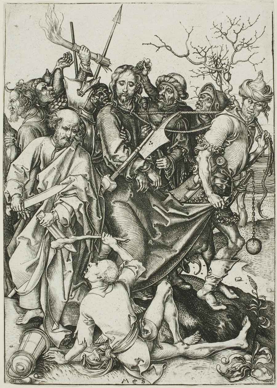 La traición de Cristo, de La Pasión de Martin Schongauer