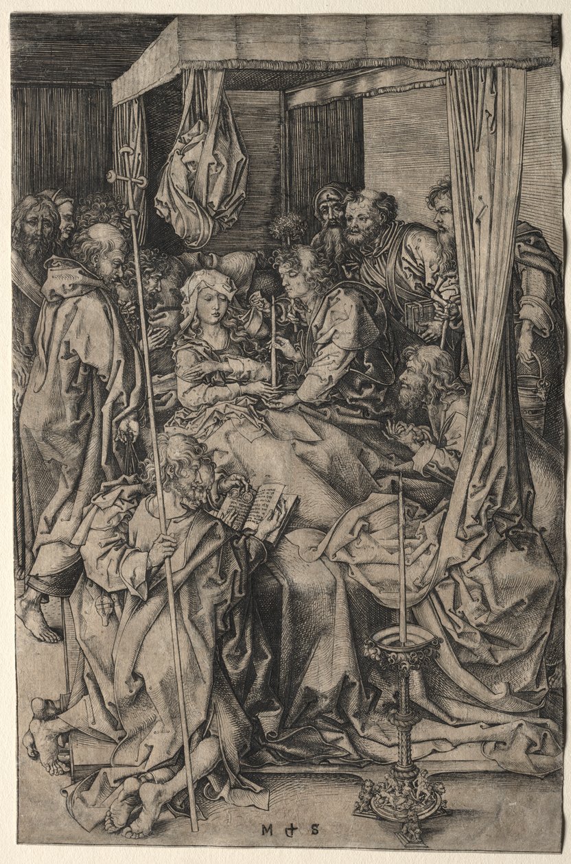 La muerte de la Virgen de Martin Schongauer