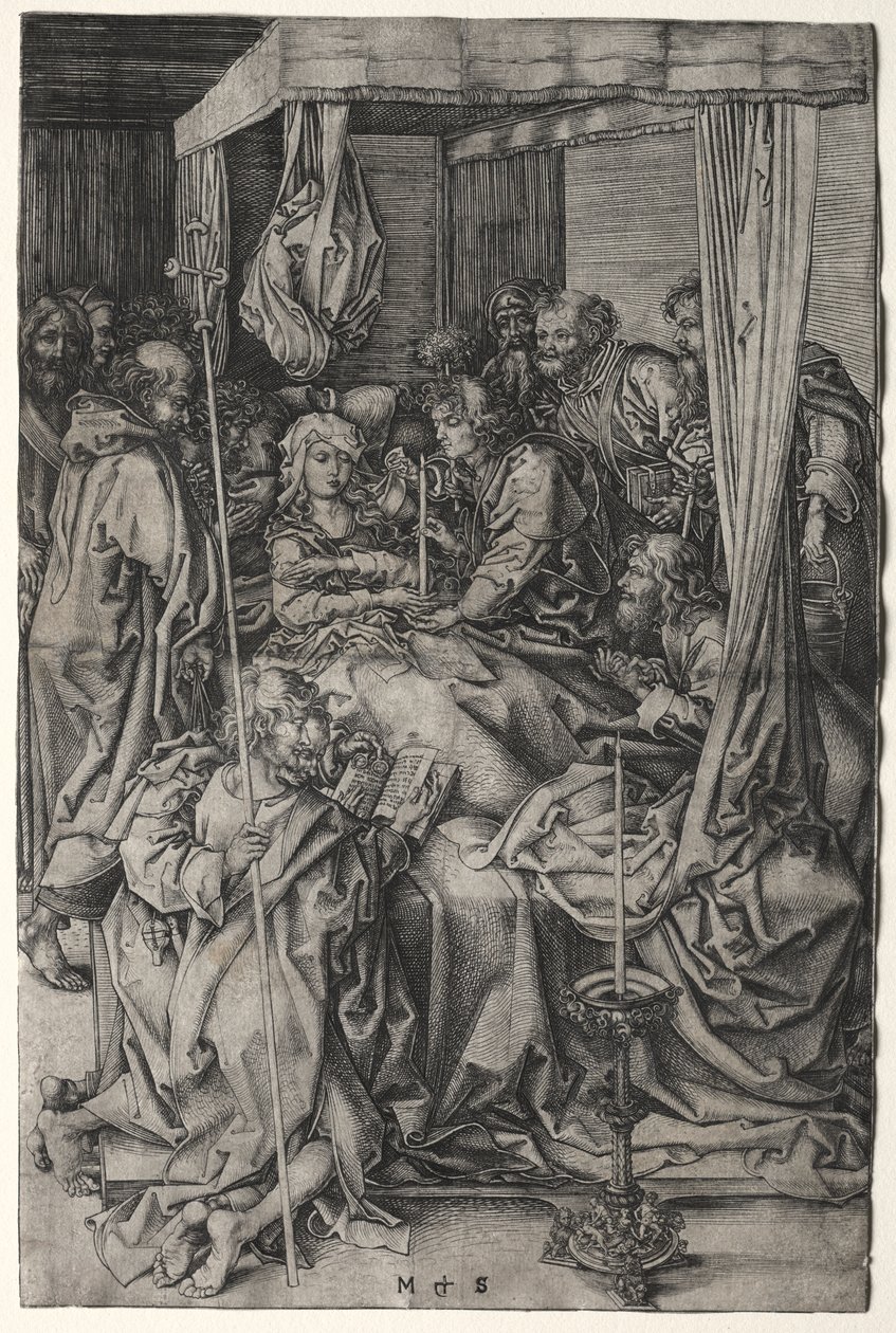 La Muerte de la Virgen de Martin Schongauer