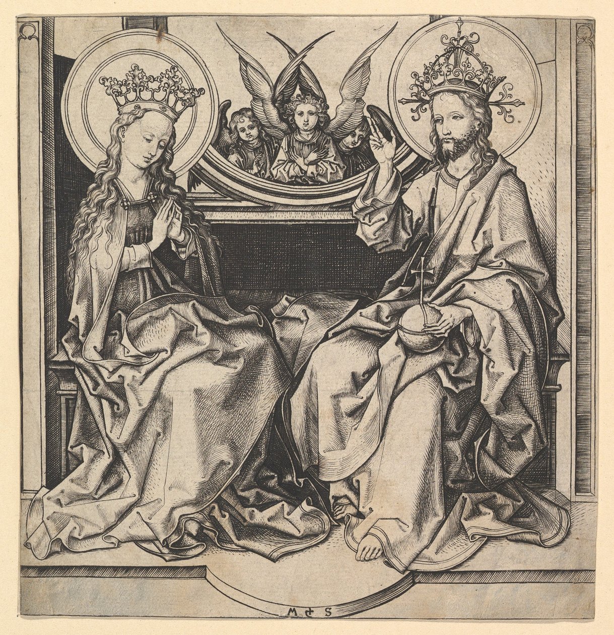 La Coronación de la Virgen, ca. 1435-1491 de Martin Schongauer