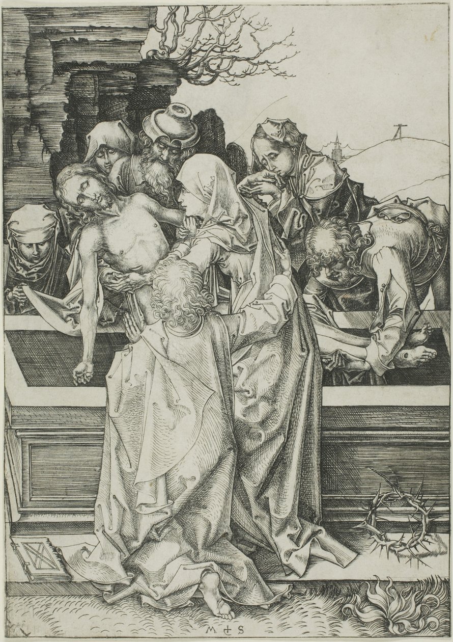 El entierro, de La Pasión de Martin Schongauer