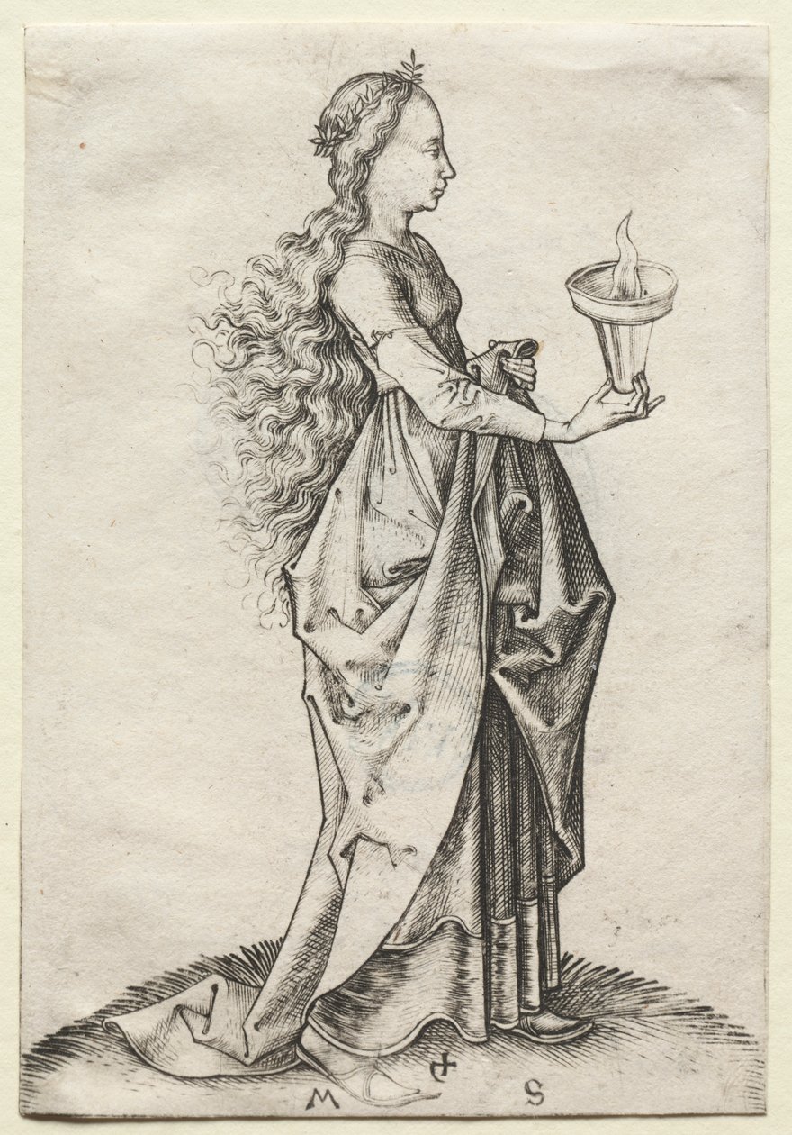 La quinta virgen sabia de Martin Schongauer
