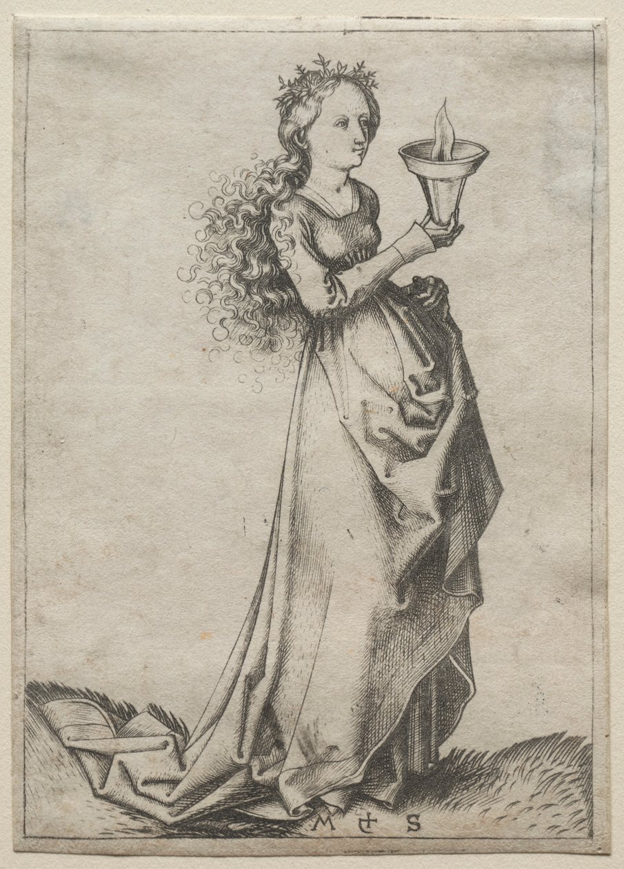 La primera virgen sabia de Martin Schongauer