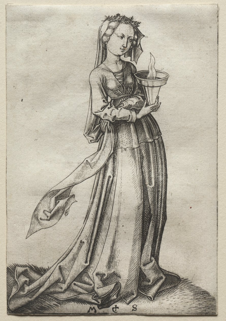 La Cuarta Virgen Prudente de Martin Schongauer