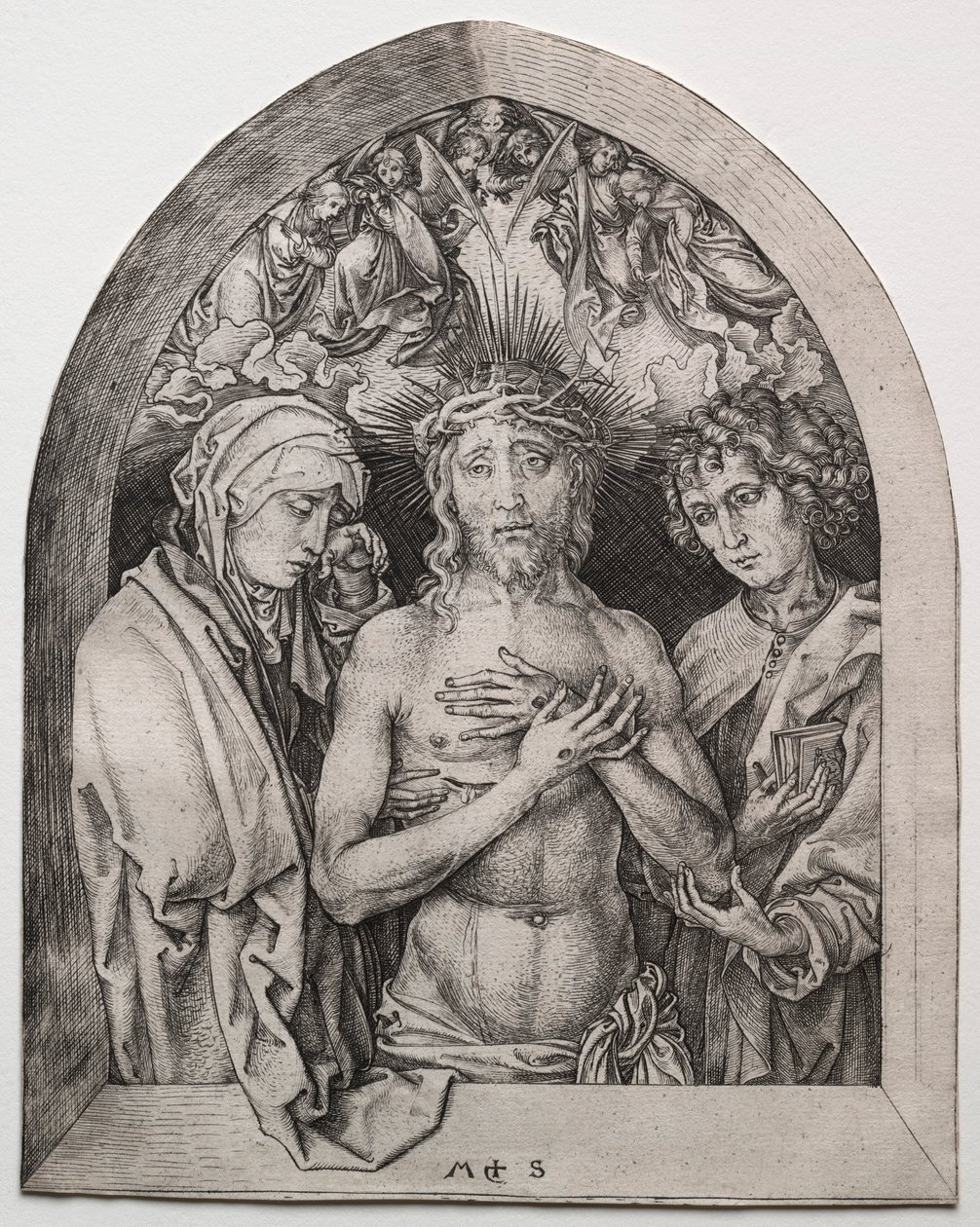 El hombre de los dolores de Martin Schongauer
