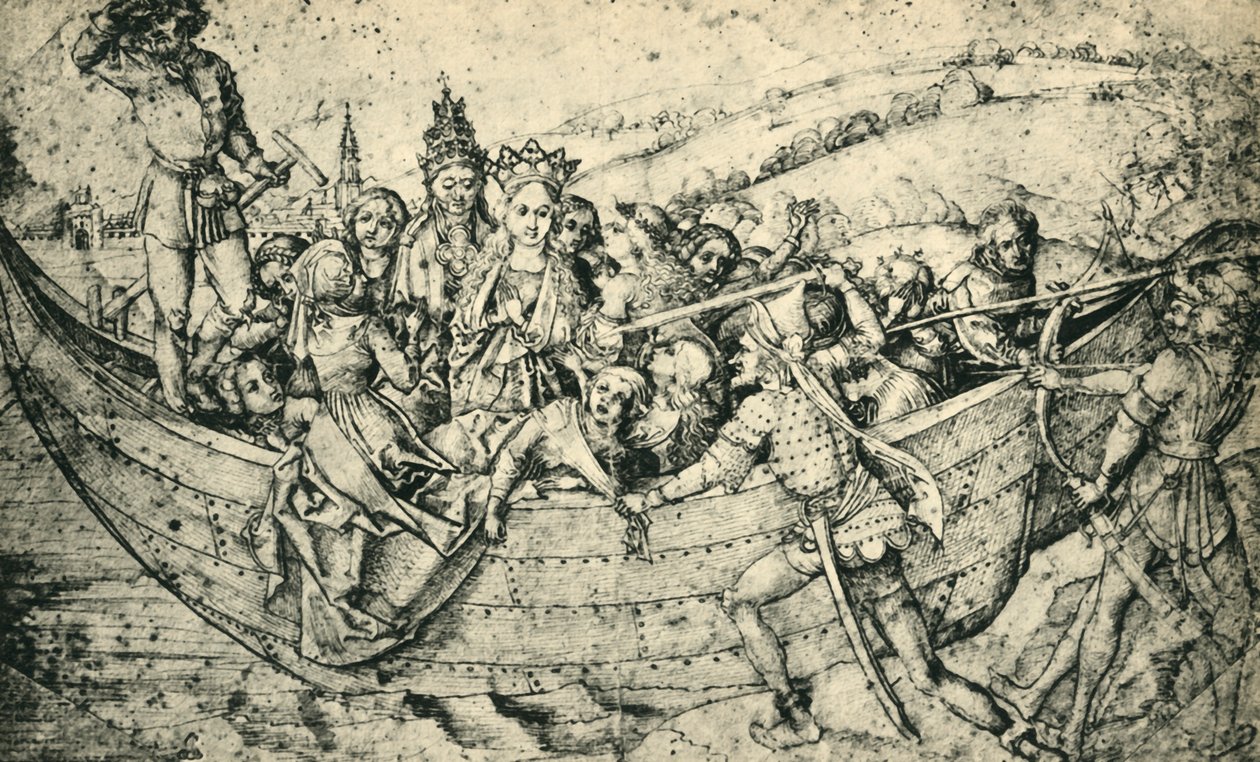 El Martirio de Santa Úrsula y sus compañeras, c1450, 1943 de Martin Schongauer