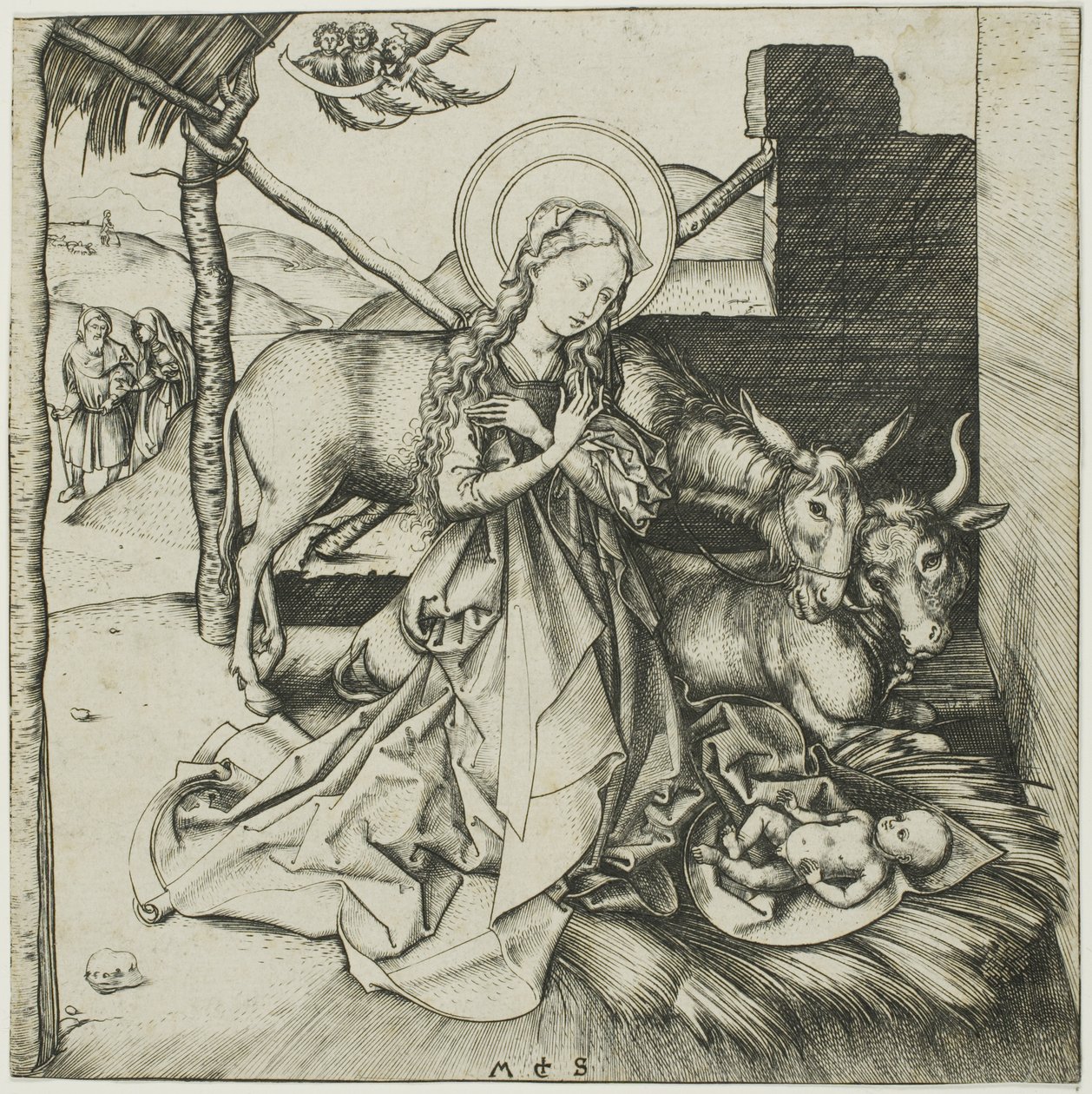 La Natividad, de la vida de Cristo de Martin Schongauer