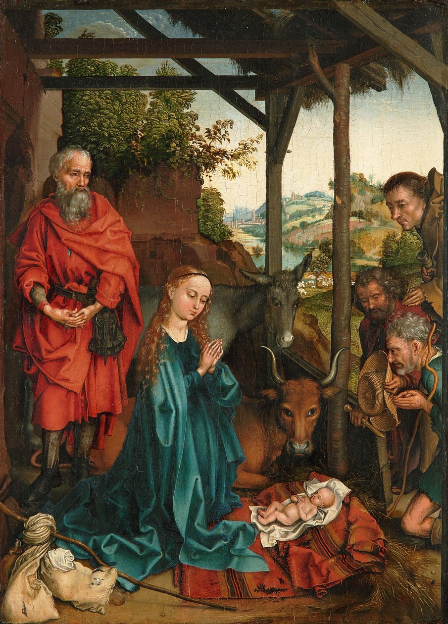 La Natividad de Cristo con la Adoración de los Pastores de Martin Schongauer