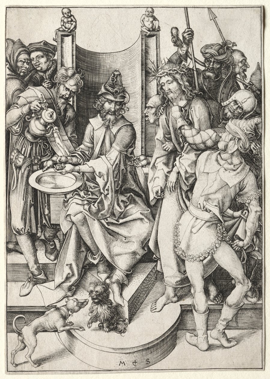 La Pasión: Cristo ante Pilato de Martin Schongauer