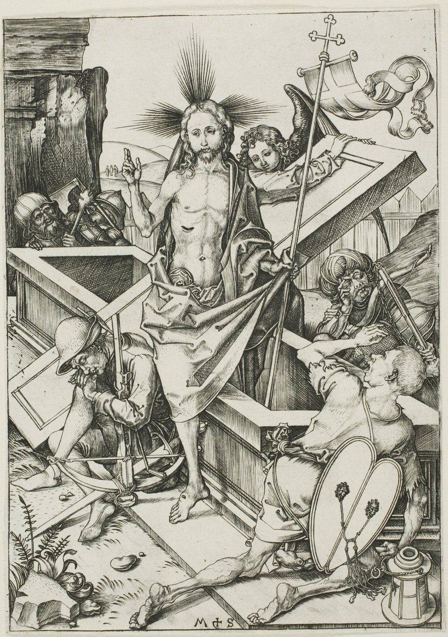 La Resurrección, de La Pasión de Martin Schongauer
