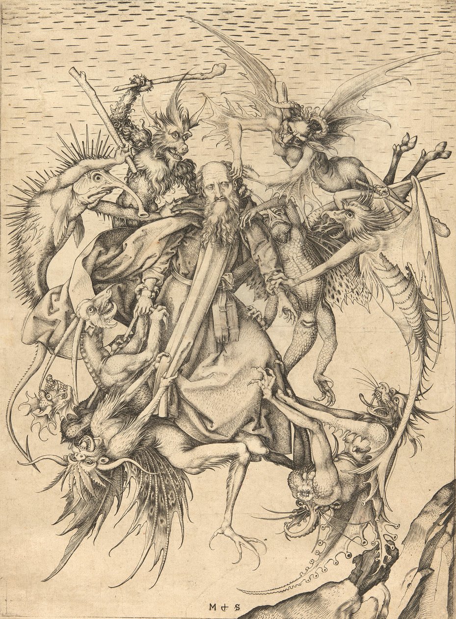 La Tentación de San Antonio de Martin Schongauer