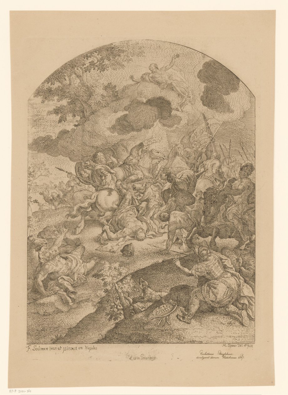 Teatro de Batalla con Aparición de Cristo de Martin Speer