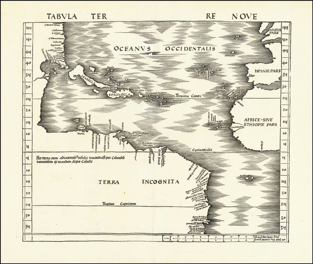 Mapa del Almirante de 1513 por Martin Waldseemüller de Martin Waldseemuller