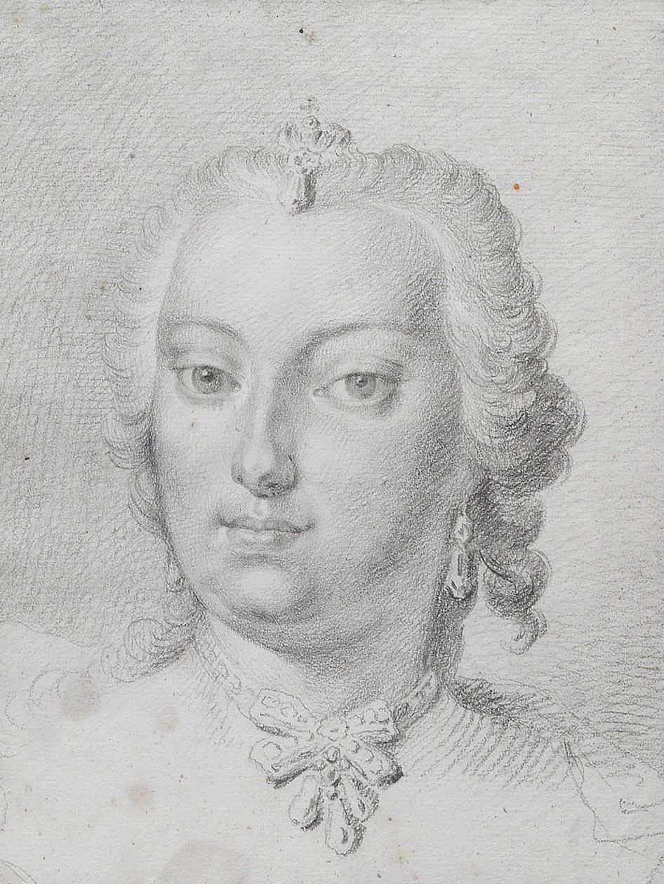 Dibujo de María Teresa de Martin van Meyten 1741 de Martin van Meytens