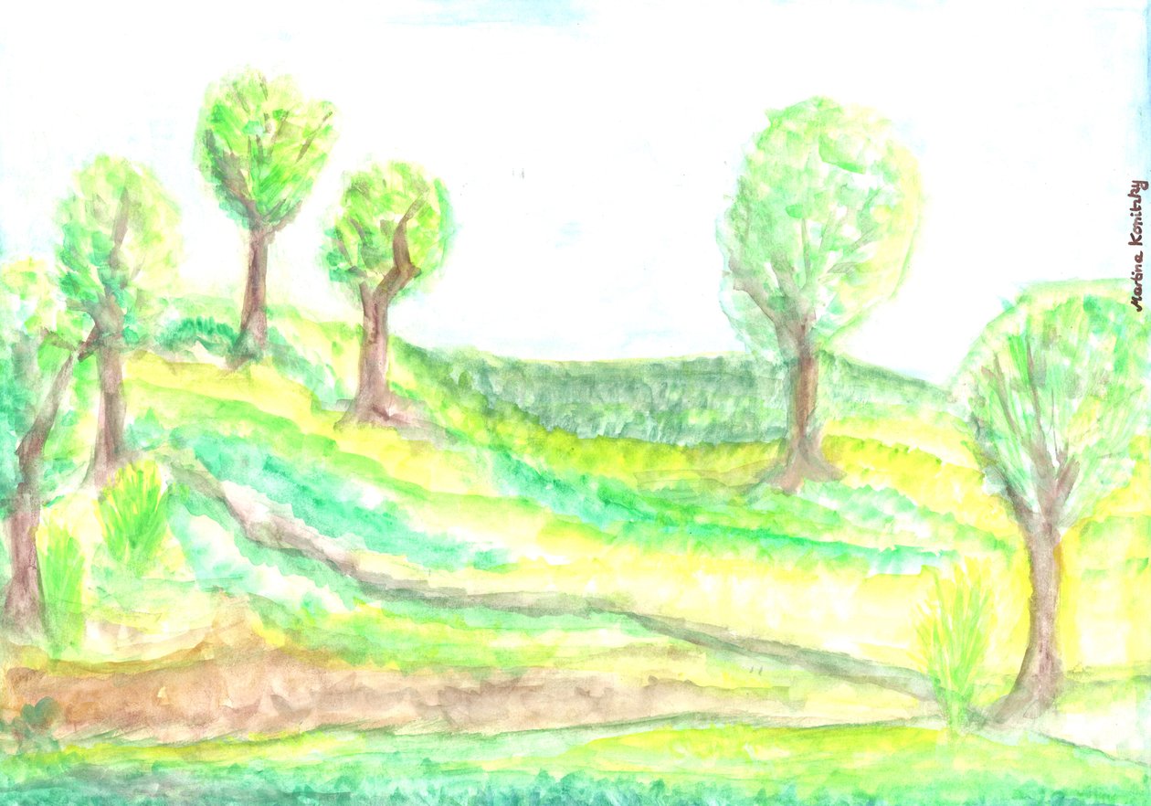 Vista del jardín en primavera de Martina Konitzky