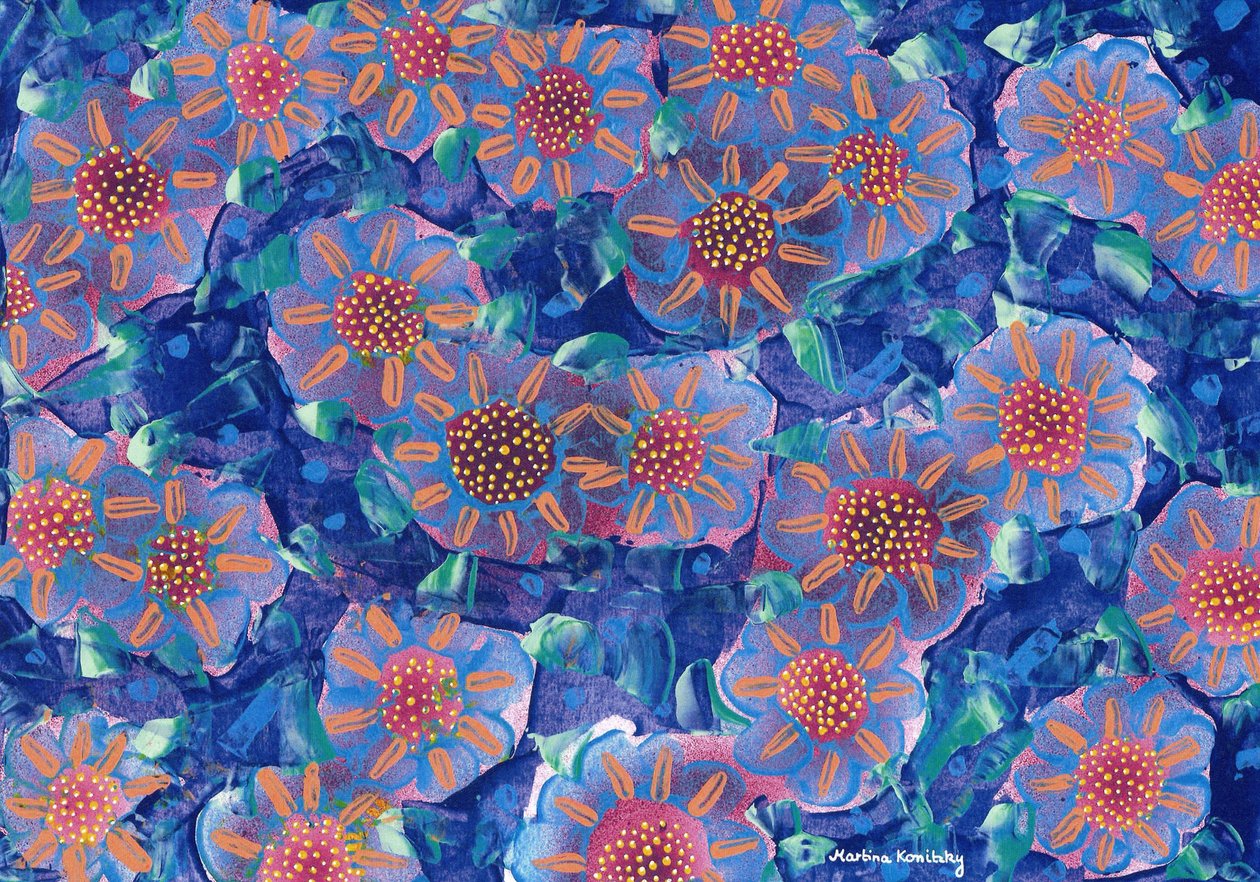 Flores en el jardín de la abuela de Martina Konitzky
