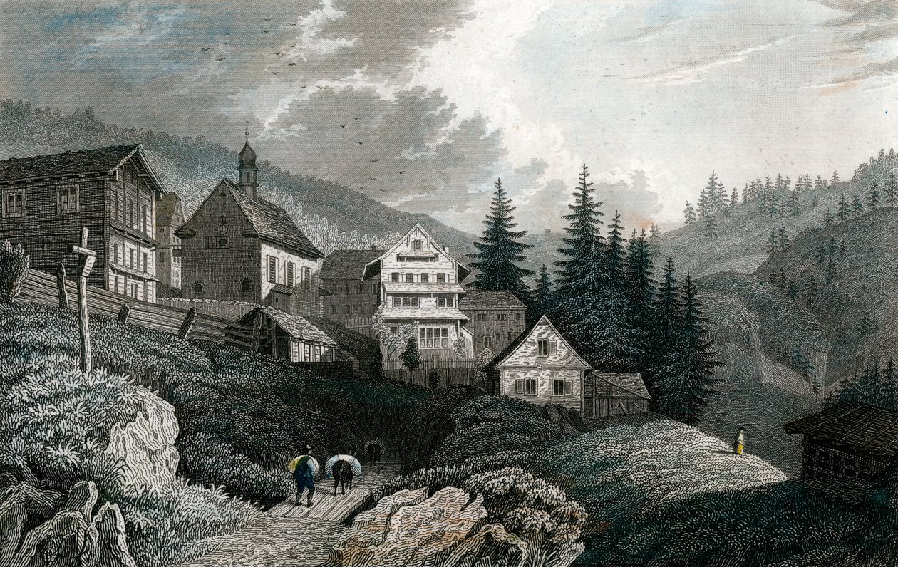 La iglesia Maria Schnee, Rigi, Suiza, 1850 de Martini