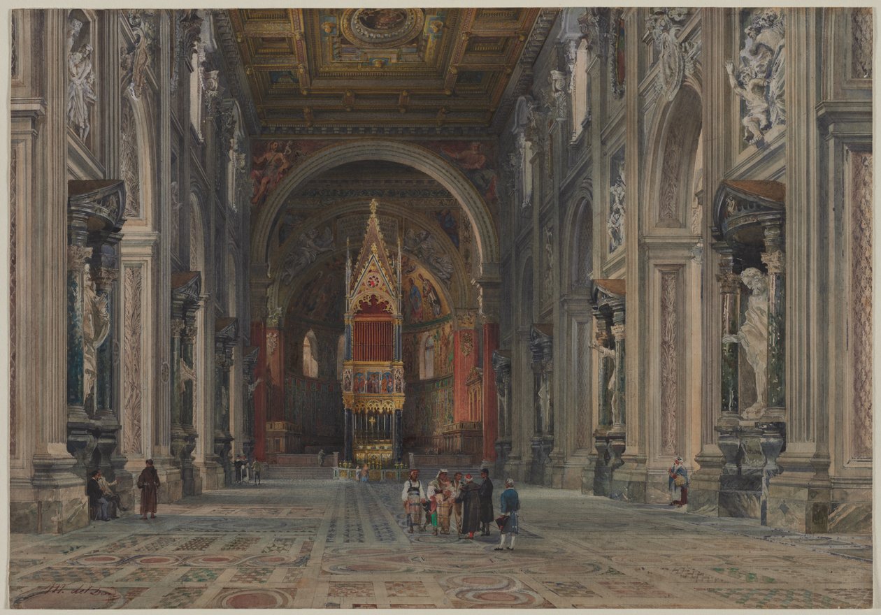 Interior of San Giovanni in Laterano, Rome de Martino del Don