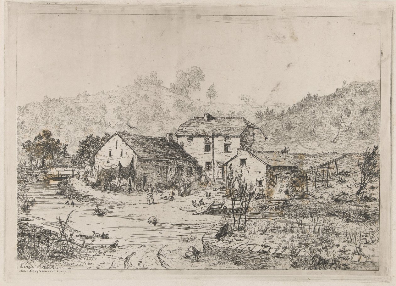 Cortijo al borde del agua de Martinus Antonius Kuytenbrouwer jr.