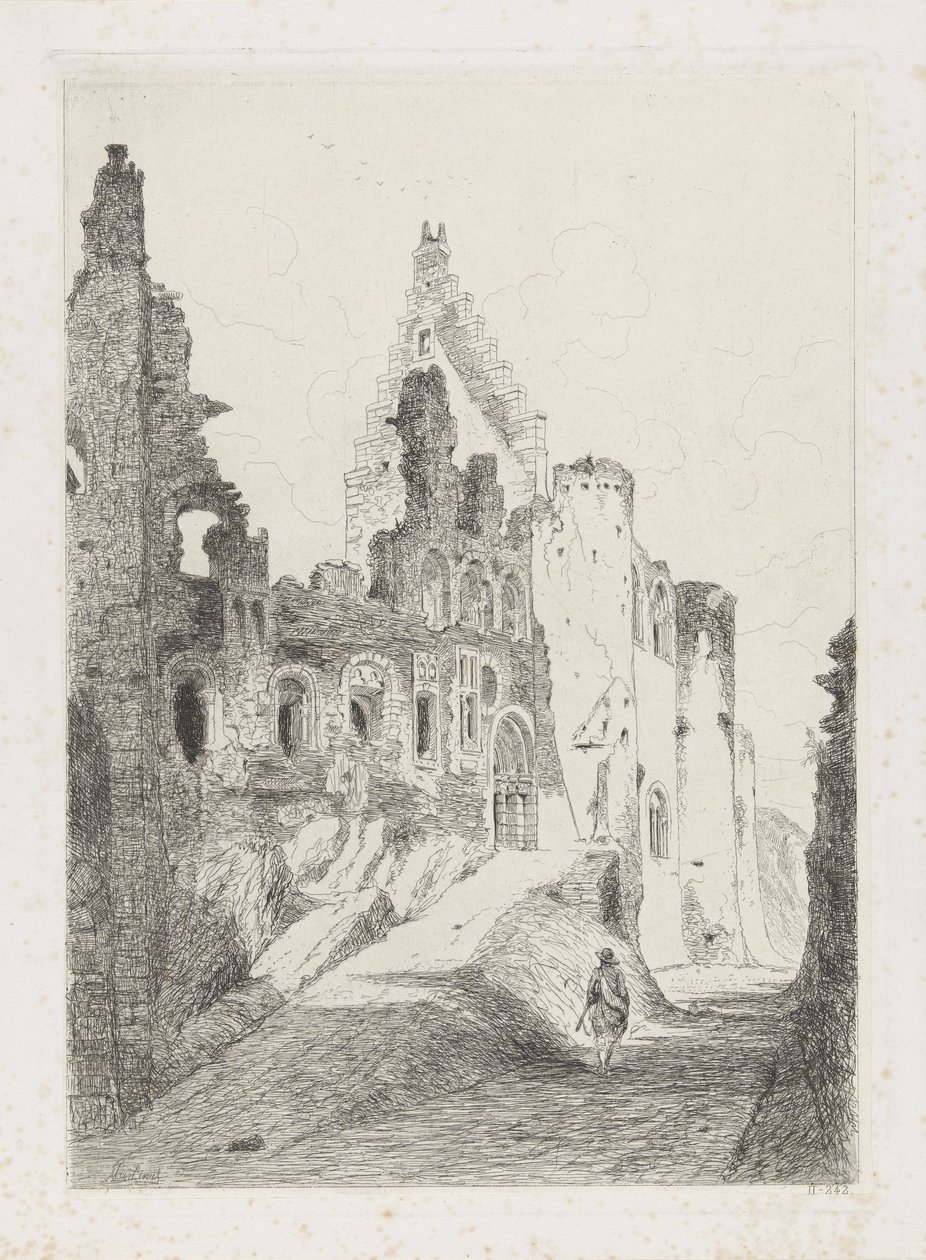 Ruinas del castillo Vianden de Martinus Antonius Kuytenbrouwer jr.