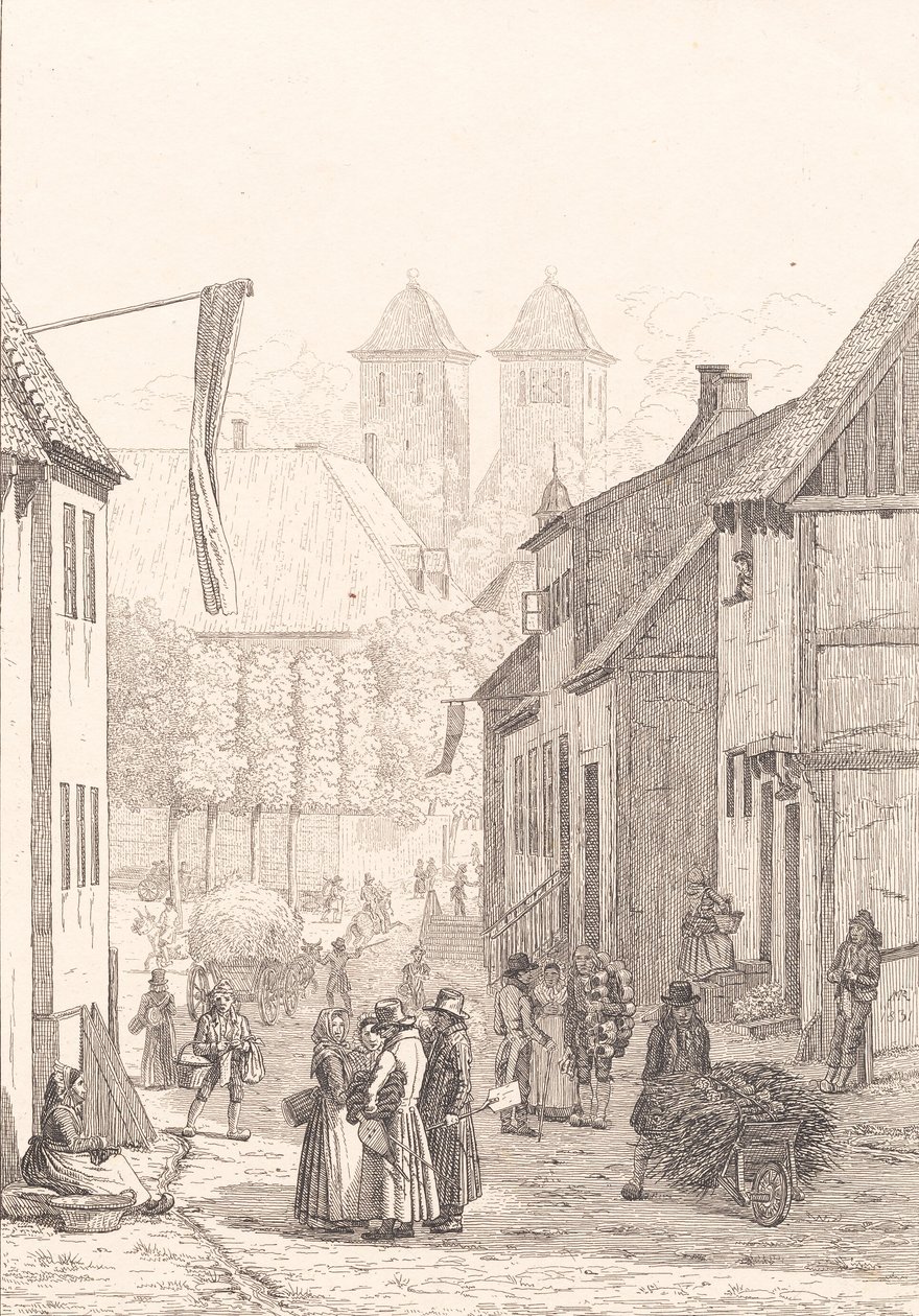 Un día de mercado en Viborg de Martinus Rørbye