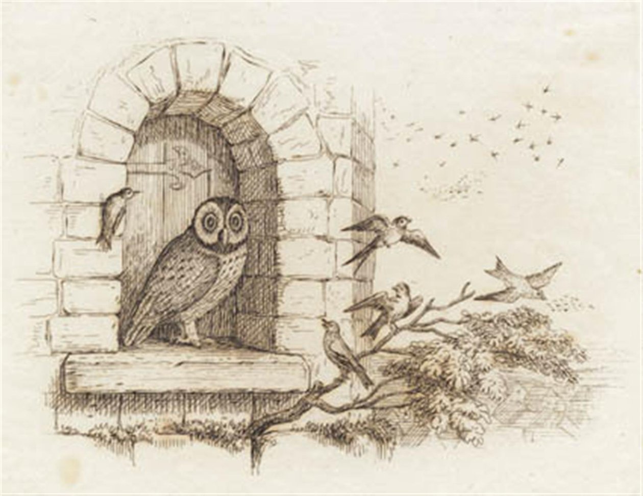 Ilustración para "Cincuenta fábulas para niños" de Hey de Martinus Rørbye