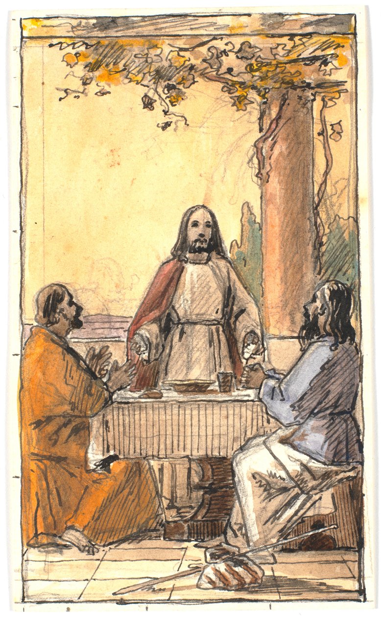 Cristo y los dos discípulos en Emaús de Martinus Rørbye