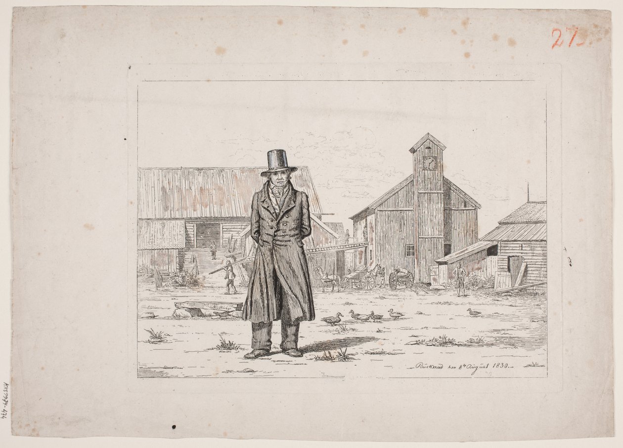 Peter Collet en la mina de cobre de Buskerud, Noruega de Martinus Rørbye