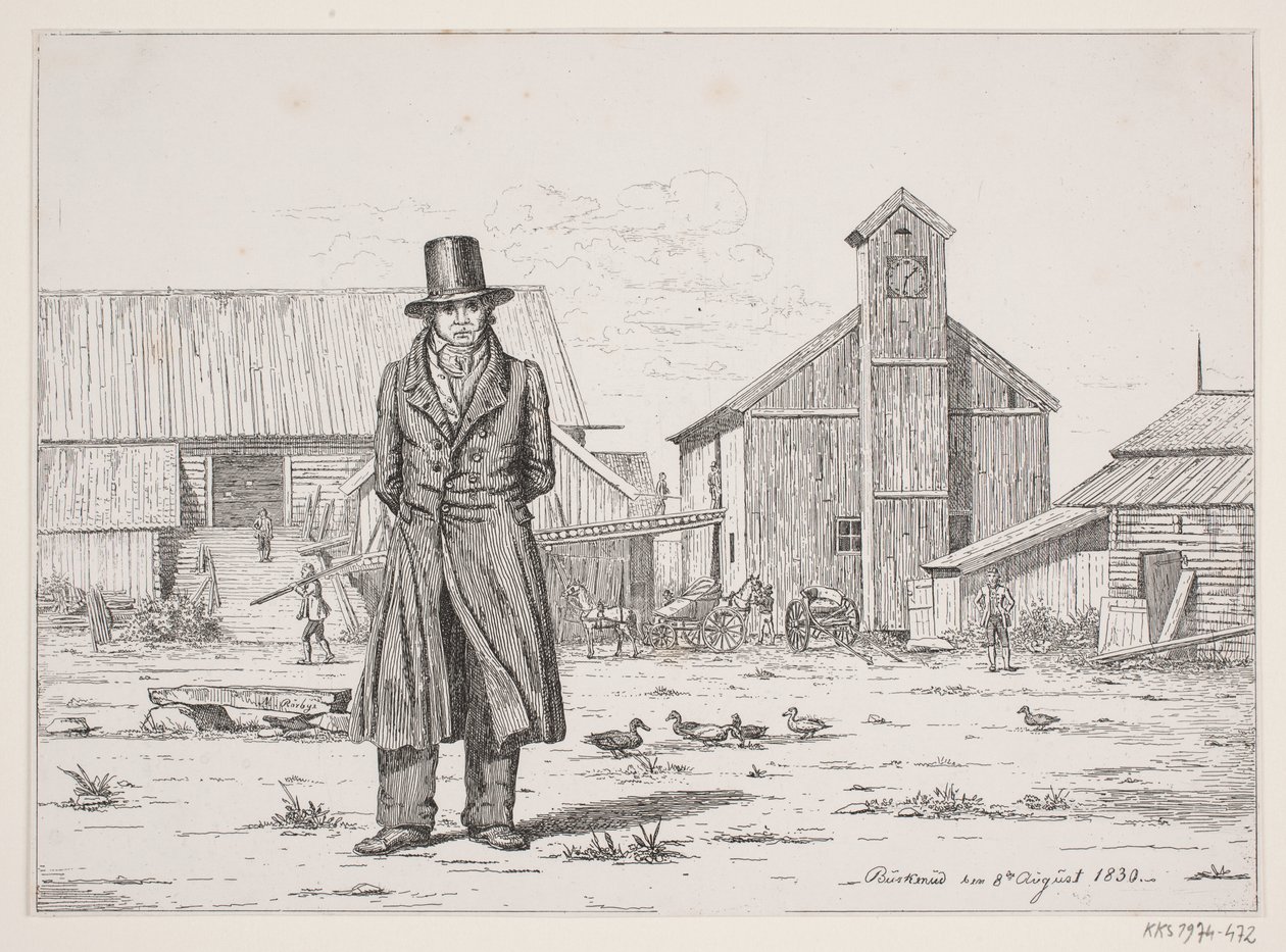 Peter Collet en las minas de cobre de Buskerud, Noruega de Martinus Rørbye