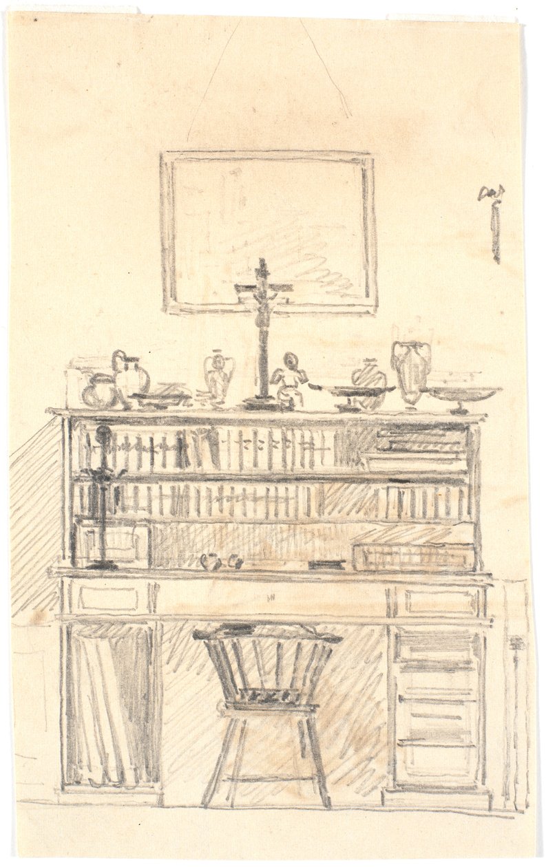 Escritorio con estanterías de Martinus Rørbye