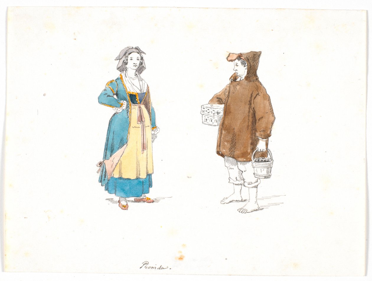 Dos estudios de trajes, Procida de Martinus Rørbye