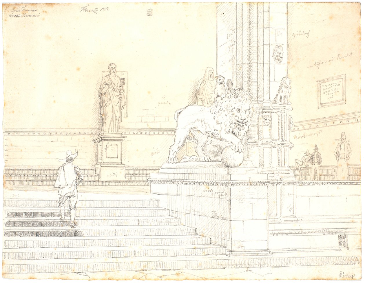 La escalera a la Loggia de
