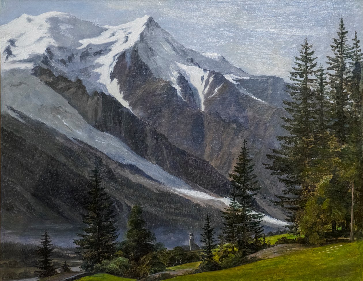 Vista de Chamonix y el Mont Blanc de Martinus Rorbye