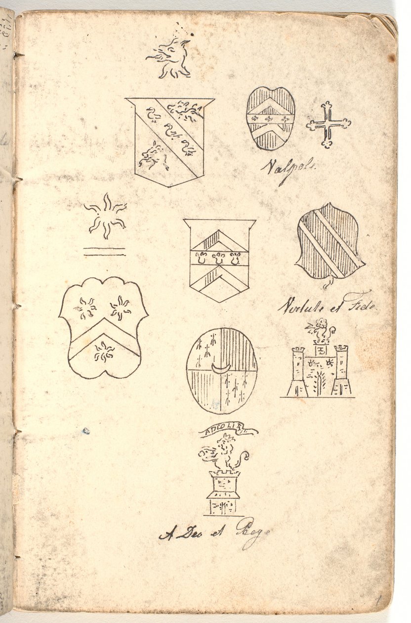 Diferentes escudos de armas y divisas de Martinus Rørbye