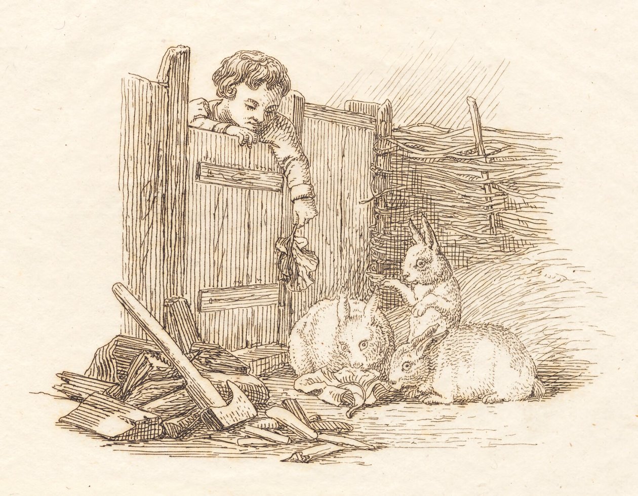 Ilustración de "Cincuenta fábulas para niños" de Hey de Martinus Rørbye