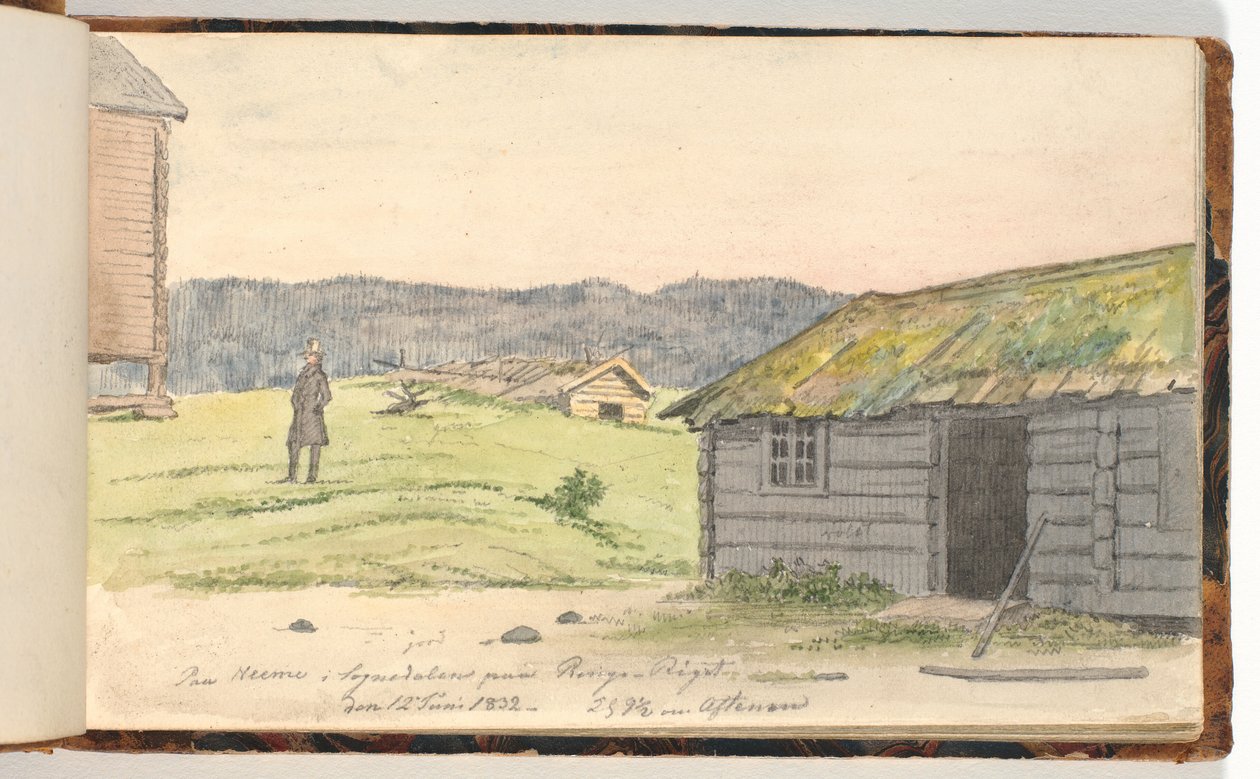 Paisaje con granjas de Martinus Rørbye