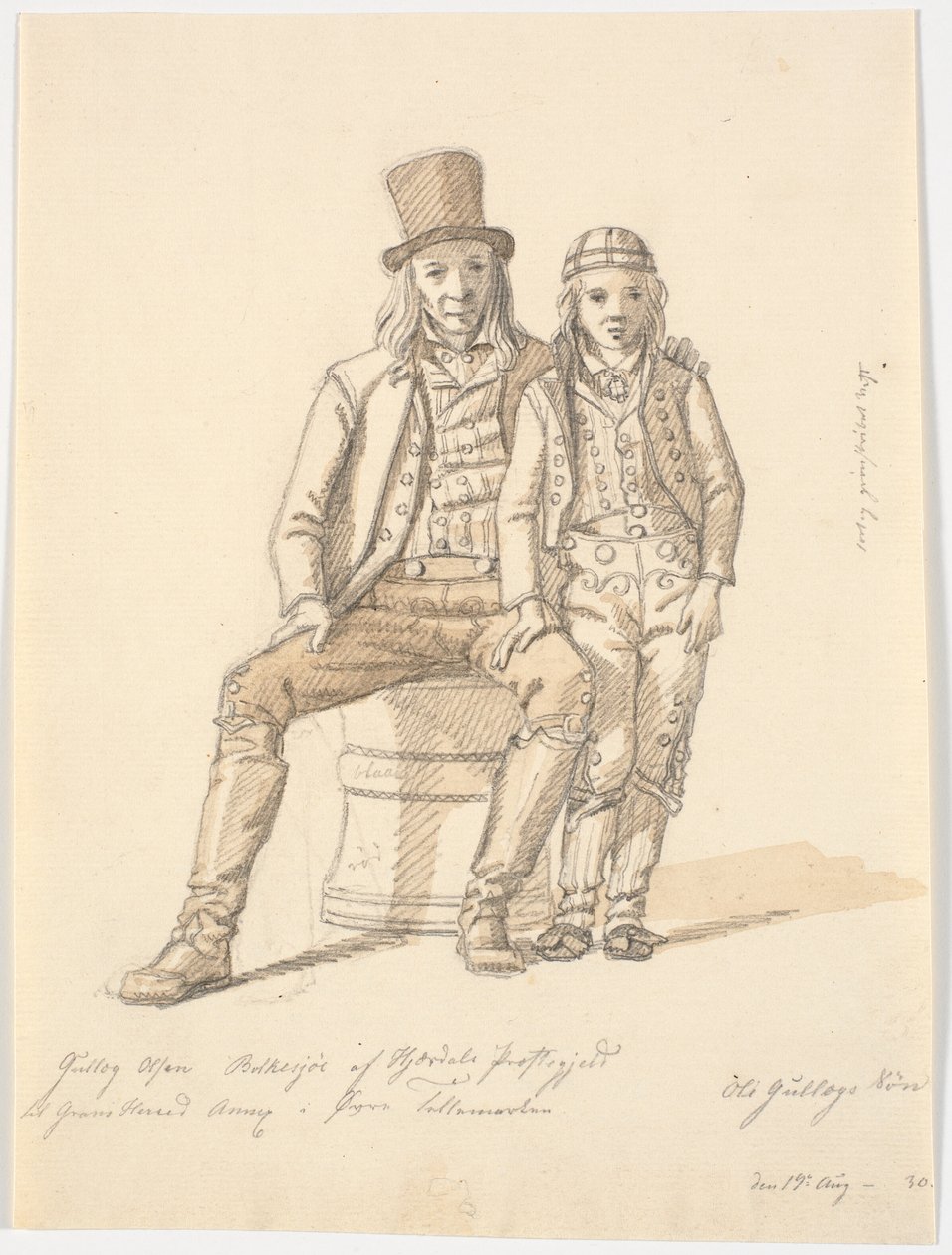 Ole Gullog y su hijo, Telemark superior de Martinus Rørbye