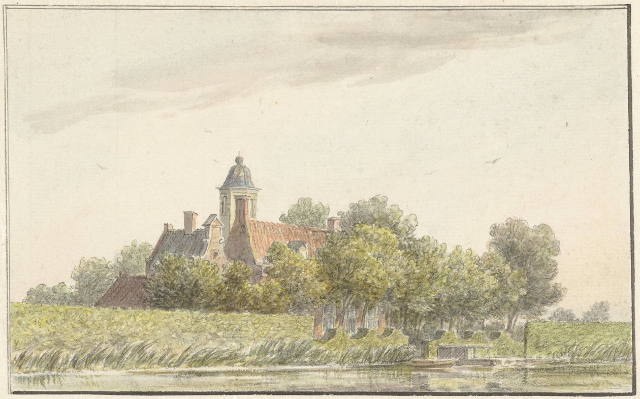 Jardín de pavos reales en el Amstel de Martinus van der Jagt