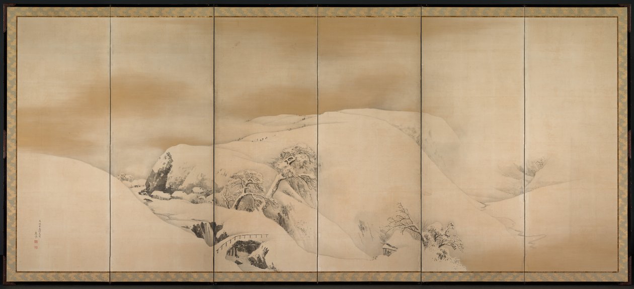 Día de invierno, 1784 de Maruyama Okyo