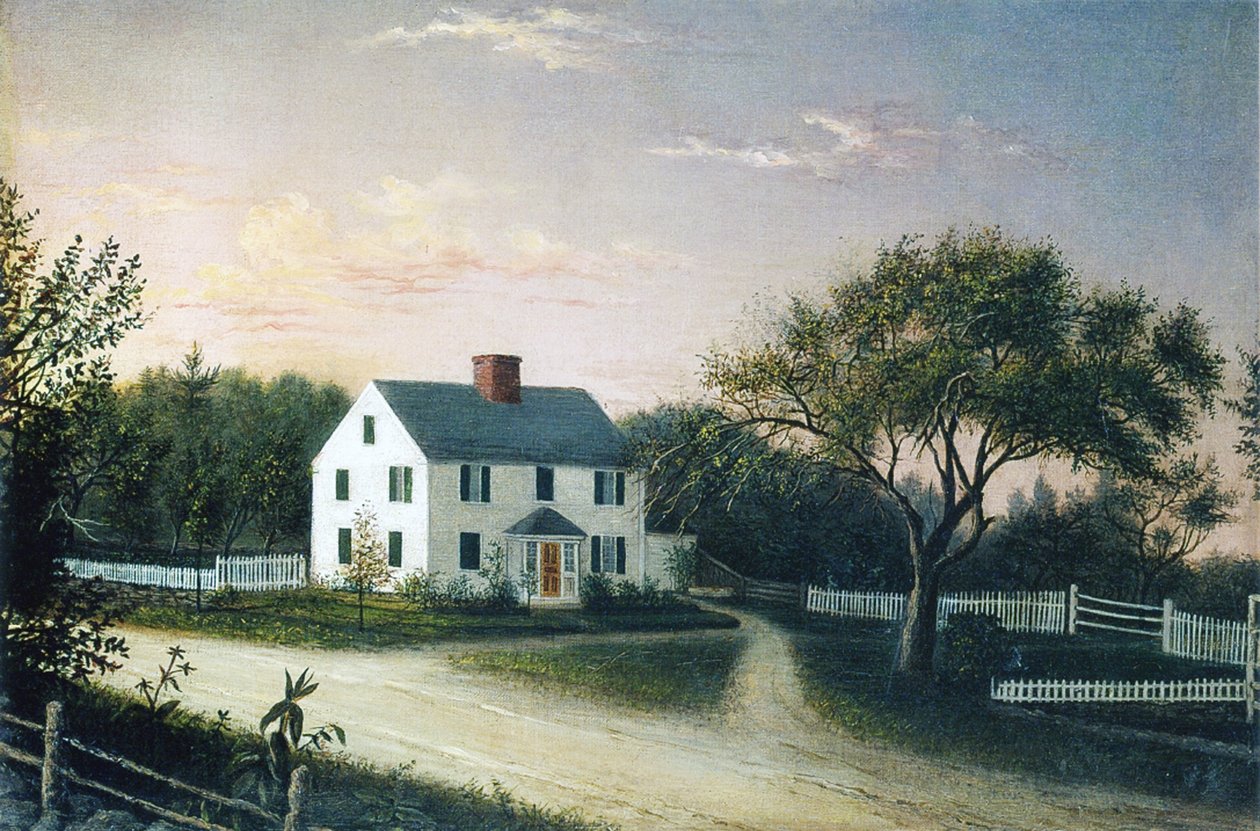 La casa de la familia del artista, c.1859 de Mary Blood Mellen