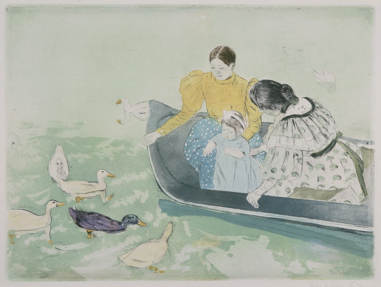 Alimentando a los patos de Mary Cassatt
