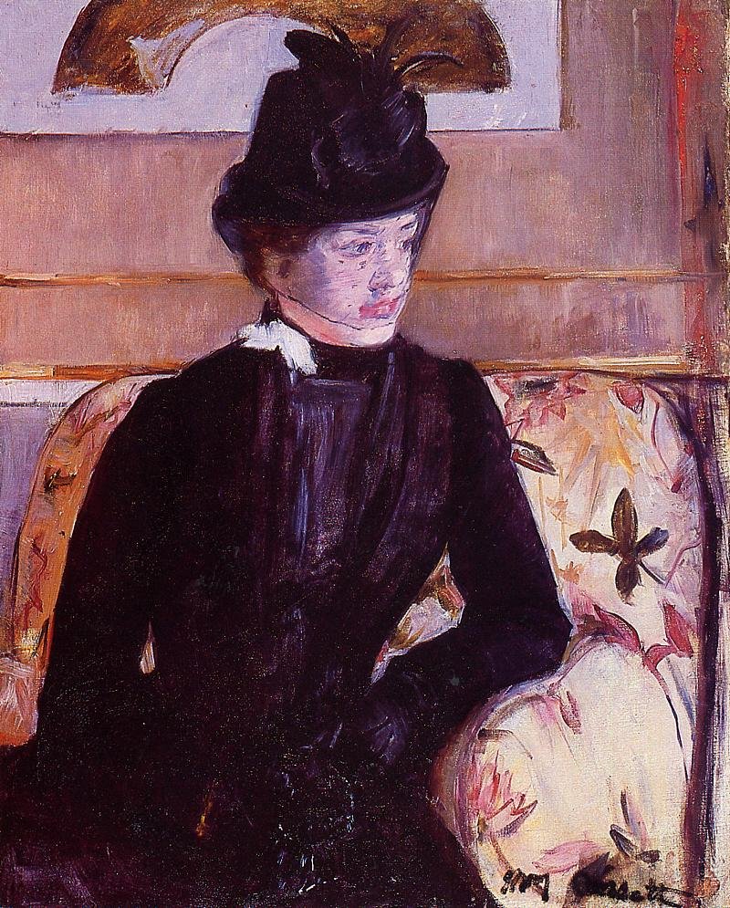 Joven de negro de Mary Cassatt