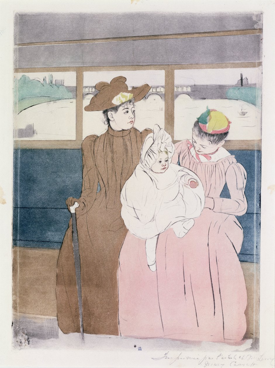 En el Ómnibus (El Tranvía) 1891 de Mary Cassatt