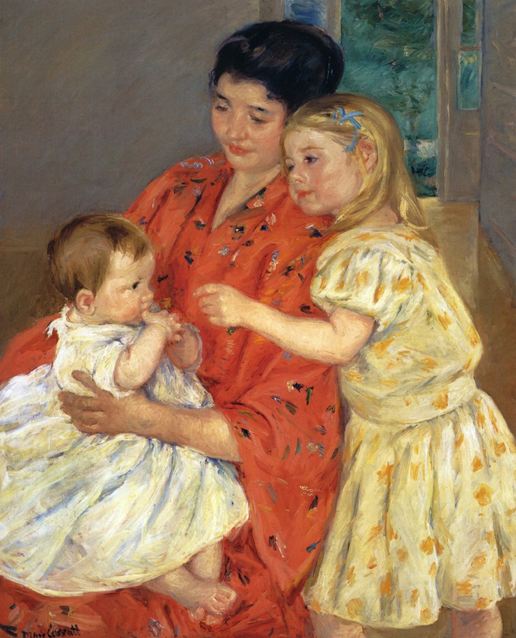 Madre y Sarah con el bebé, 1901 de Mary Cassatt